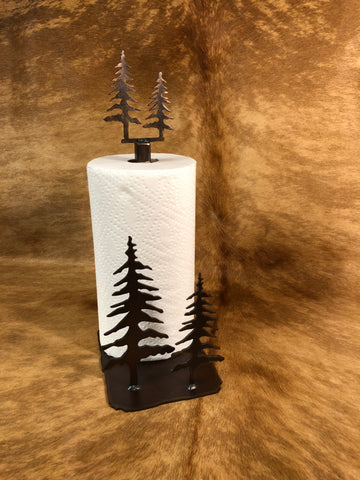 Trees Standing Paper Towel Holder - Rusty Moose Marketplace