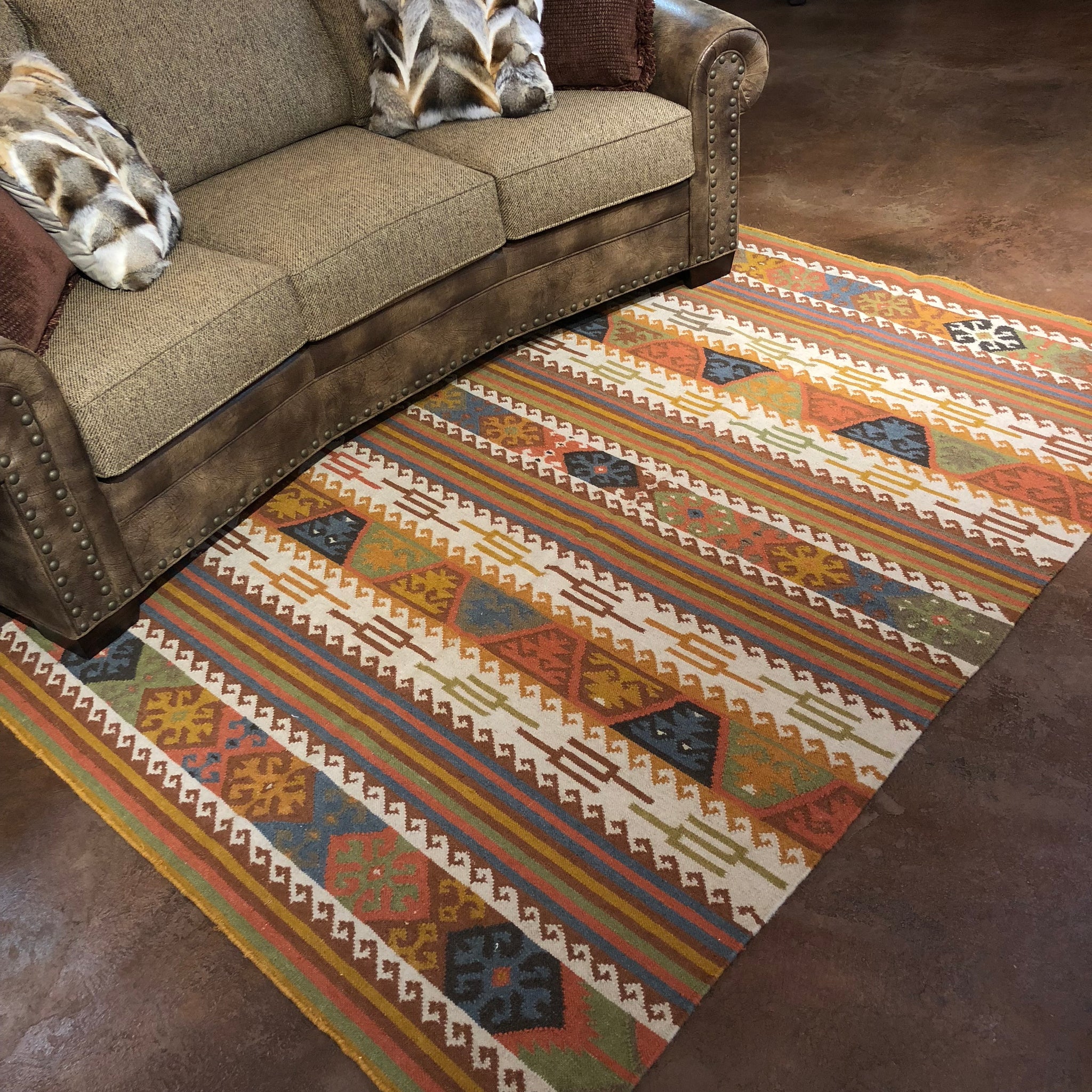 Autumn Aztec- Kilim Rug - Rusty Moose Marketplace