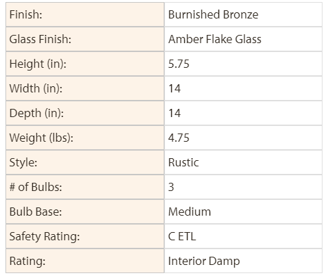 Bryce 14" Flush Mount - Deer - Rusty Moose Marketplace