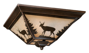 Bryce 14" Flush Mount - Deer - Rusty Moose Marketplace