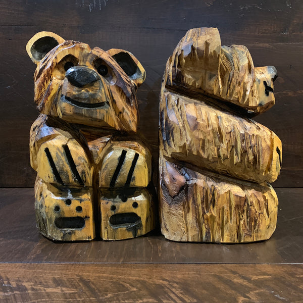 Pine Carved Bear: Sitting - Rusty Moose Marketplace