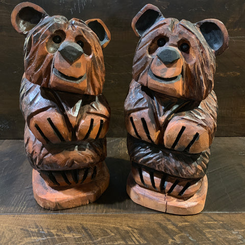 Pine Carved Bear: Standing - Rusty Moose Marketplace