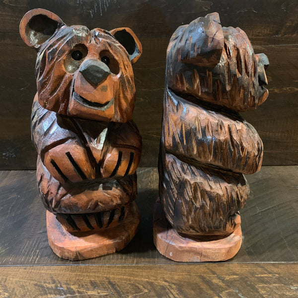 Pine Carved Bear: Standing - Rusty Moose Marketplace