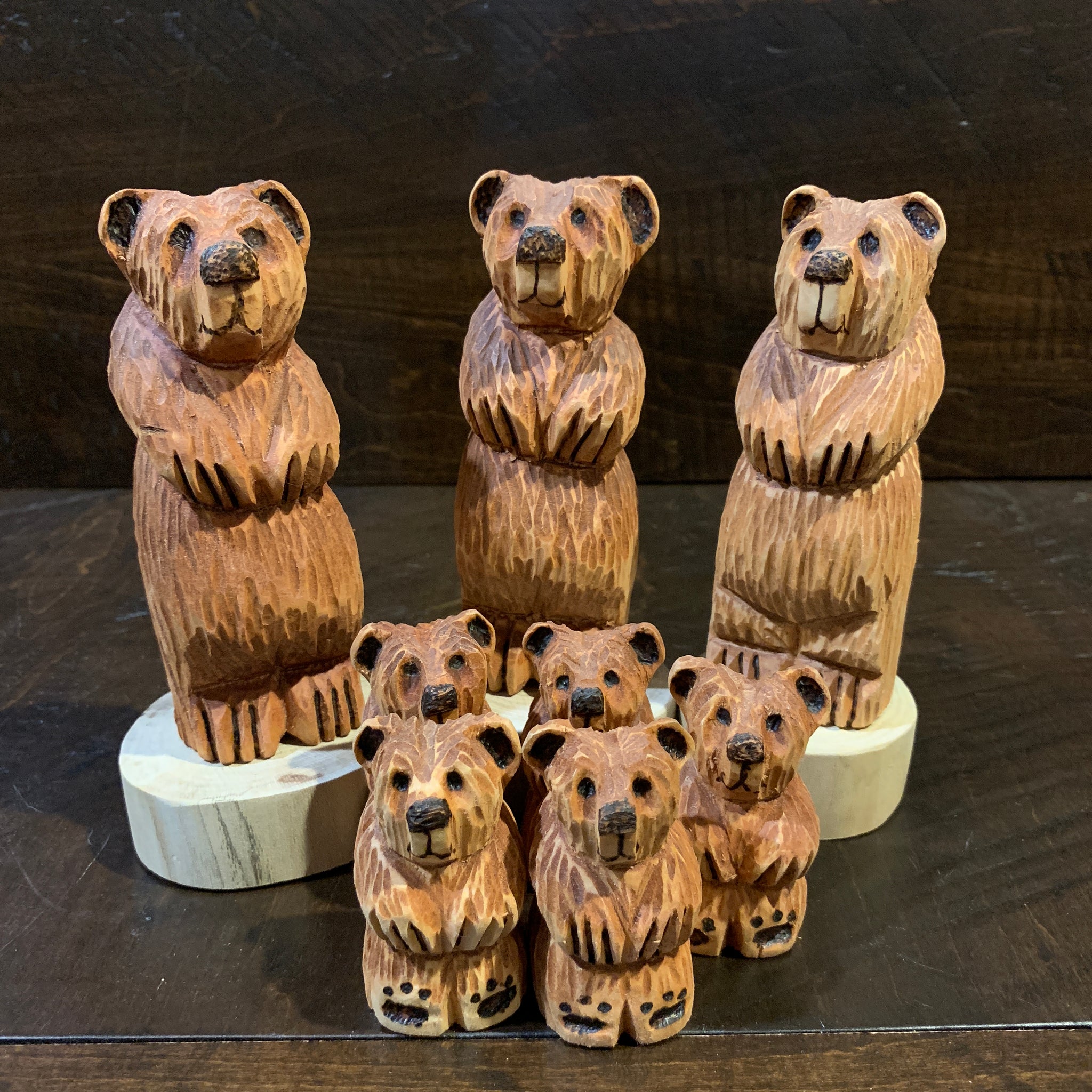 Hand Whittled Bear - Tiny – Rusty Moose Marketplace
