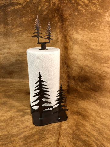 Trees Standing Paper Towel Holder - Rusty Moose Marketplace