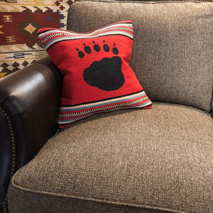 Red Bear Paw Pillow - Rusty Moose Marketplace