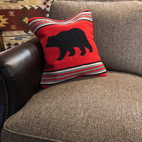 Red Bear Pillow - Rusty Moose Marketplace