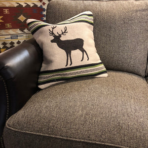 Cream Deer Pillow - Rusty Moose Marketplace