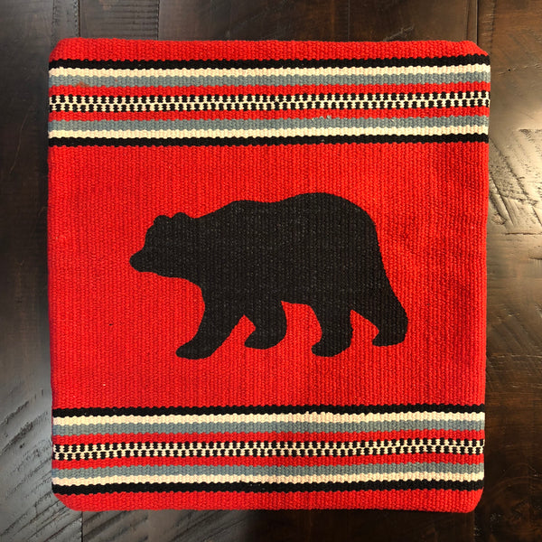 Red Bear Pillow - Rusty Moose Marketplace