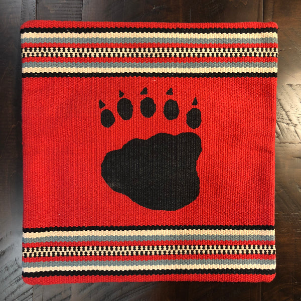 Red Bear Paw Pillow - Rusty Moose Marketplace