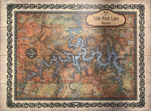 Table Rock Lake Historical Map - Rusty Moose Marketplace